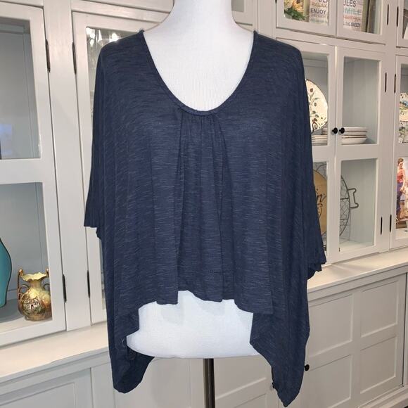 Porridge Oversized “Jolie Dolman Top” Navy Top One Size (S-L) - Picture 2 of 7